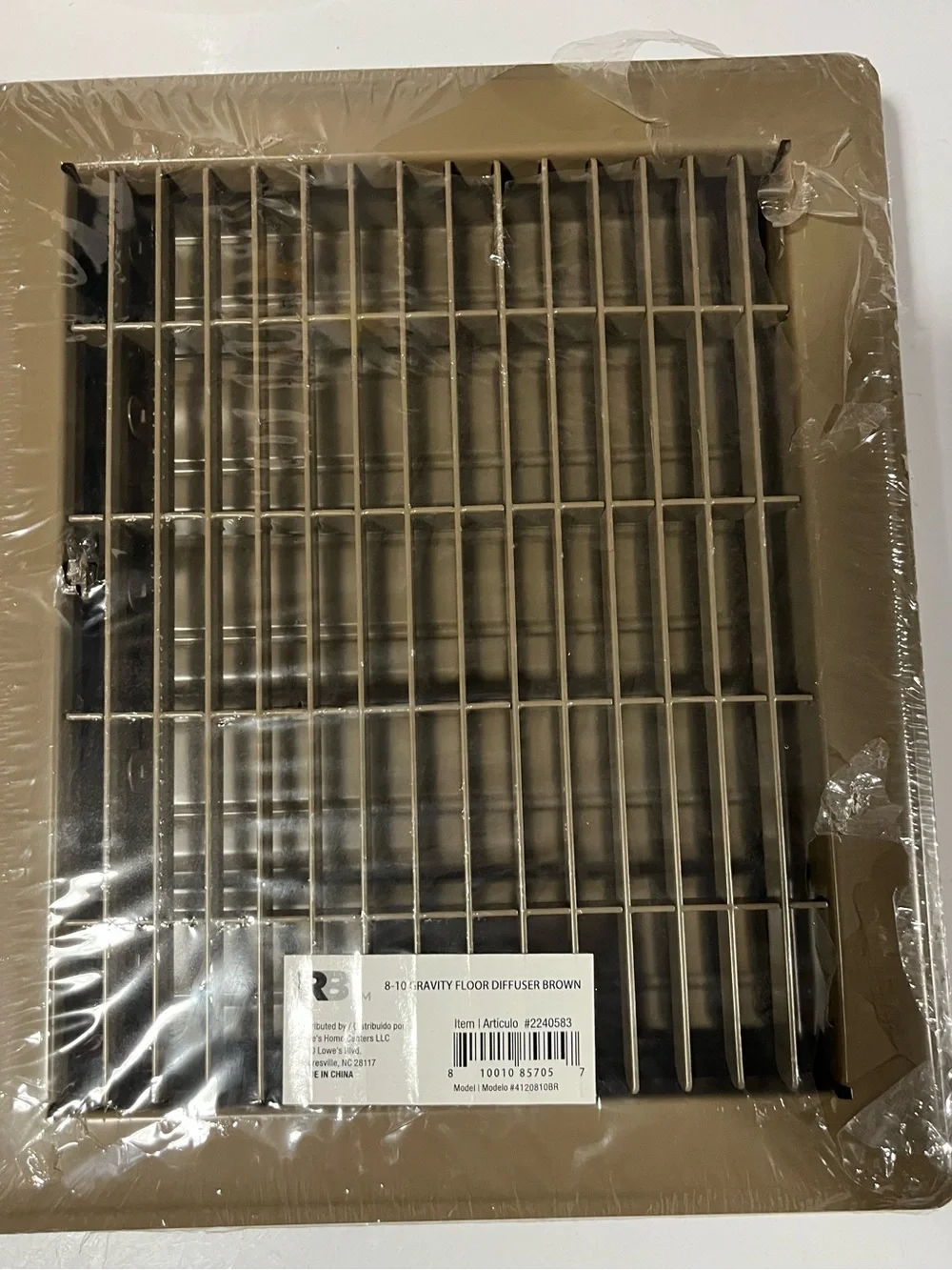 8-10 gravity floor diffuser Brown